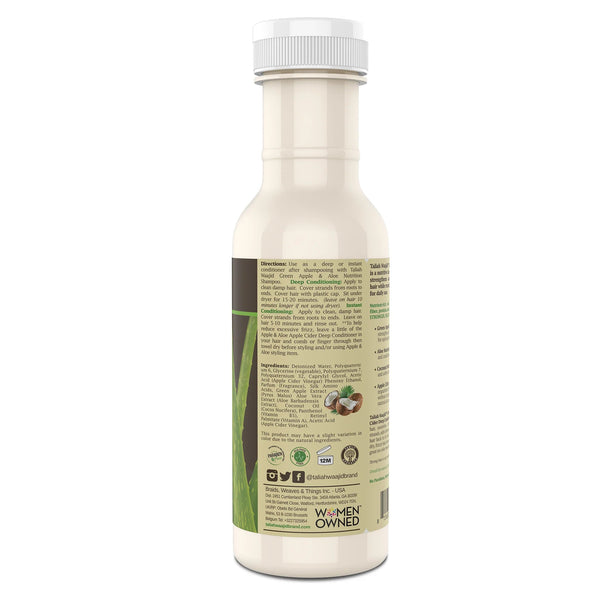 Taliah Waajid Green Apple & Aloe Apple Cider Deep Conditioner Moisture Balance for Dry, Frizzy Hair — 12 oz