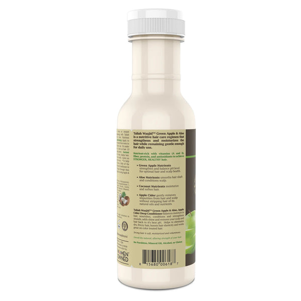 Taliah Waajid Green Apple & Aloe Apple Cider Deep Conditioner Moisture Balance for Dry, Frizzy Hair — 12 oz