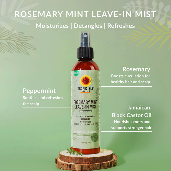Tropic Isle Living Hair Gro Rosemary Mint Leave-In Mist — 237 ml