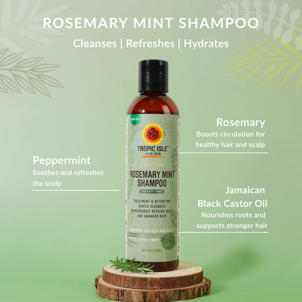 Tropic Isle Living Hair Gro Rosemary Mint Shampoo — 237 ml