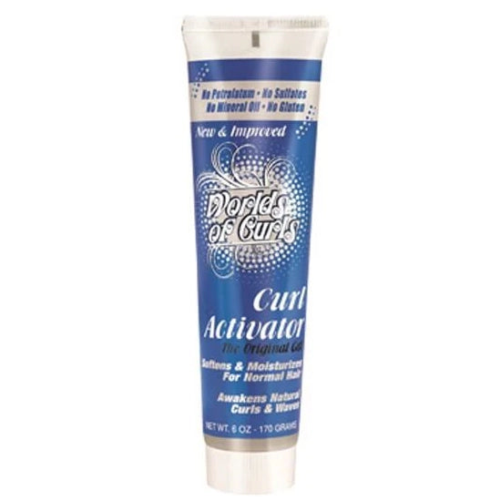 Worlds of Curls Curl Activator Gel for Defined, Hydrated Curls & Radiant Shine — 6 oz